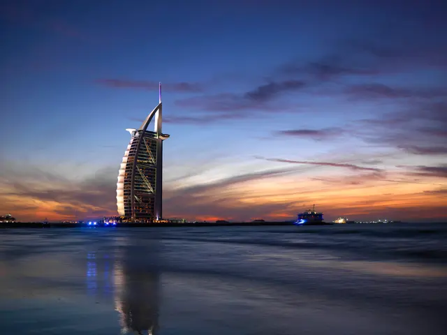 Dubai building at night