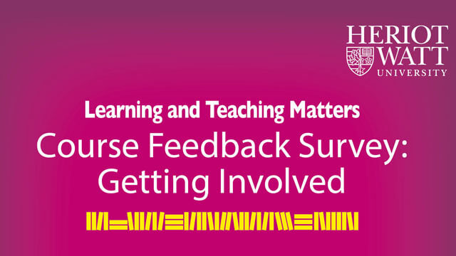 Course feedback survey: Getting involved