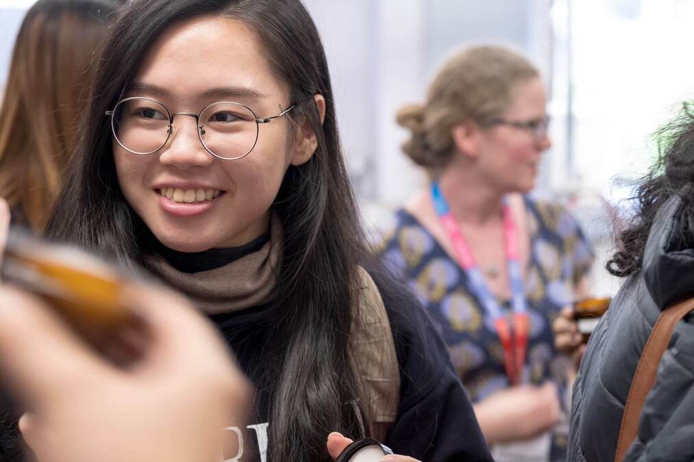 Chinese student smiling