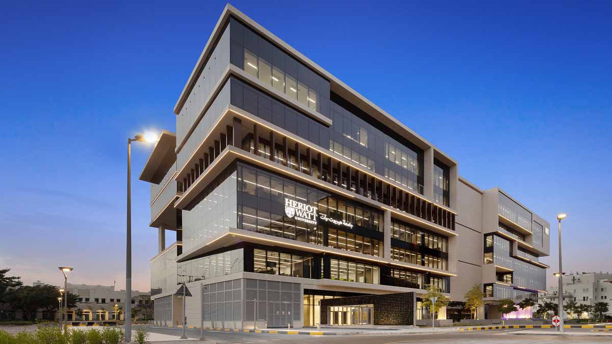 Exterior of Heriot Watt Dubai new campus building