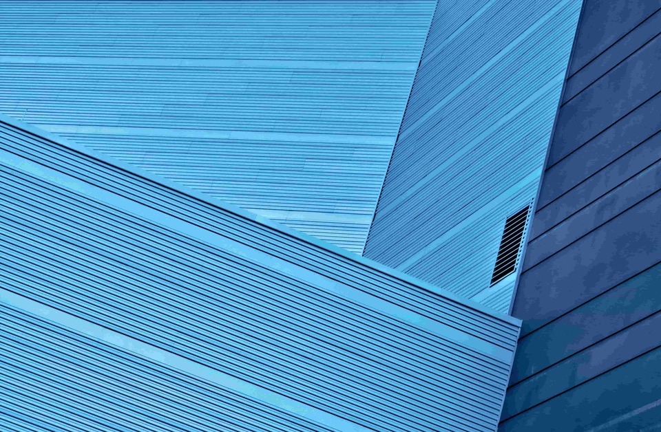 Blue textured roof