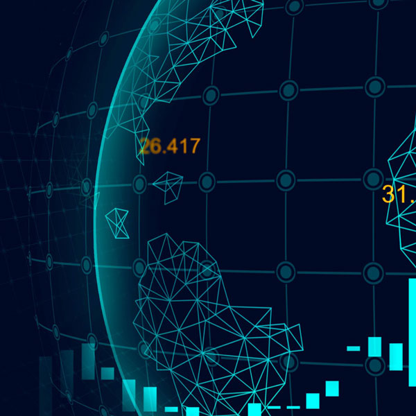 globe and data