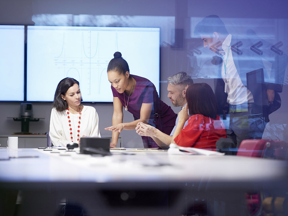 A group of business people having a meeting