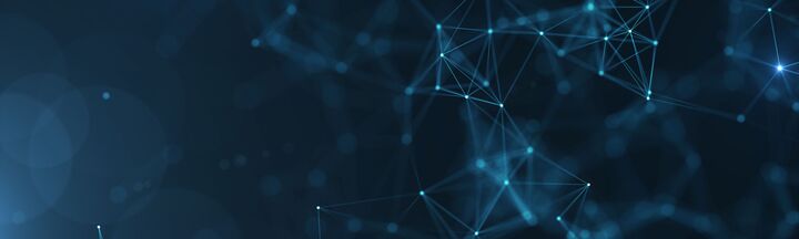 Blue connected dots