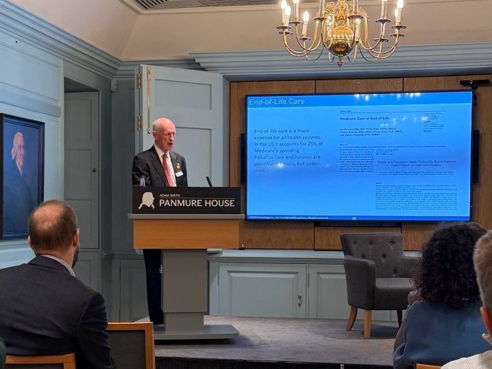 Dr Ian Duncan presenting ay Panmure House