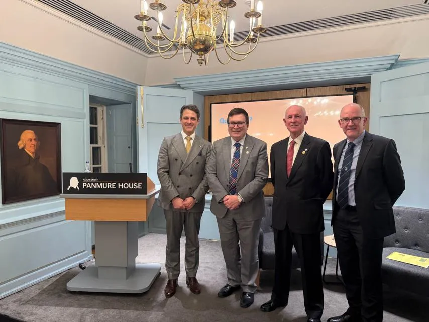 Official launch image of the Laboratory, including Principal Richard A. Williams and Dr Ian Duncan
