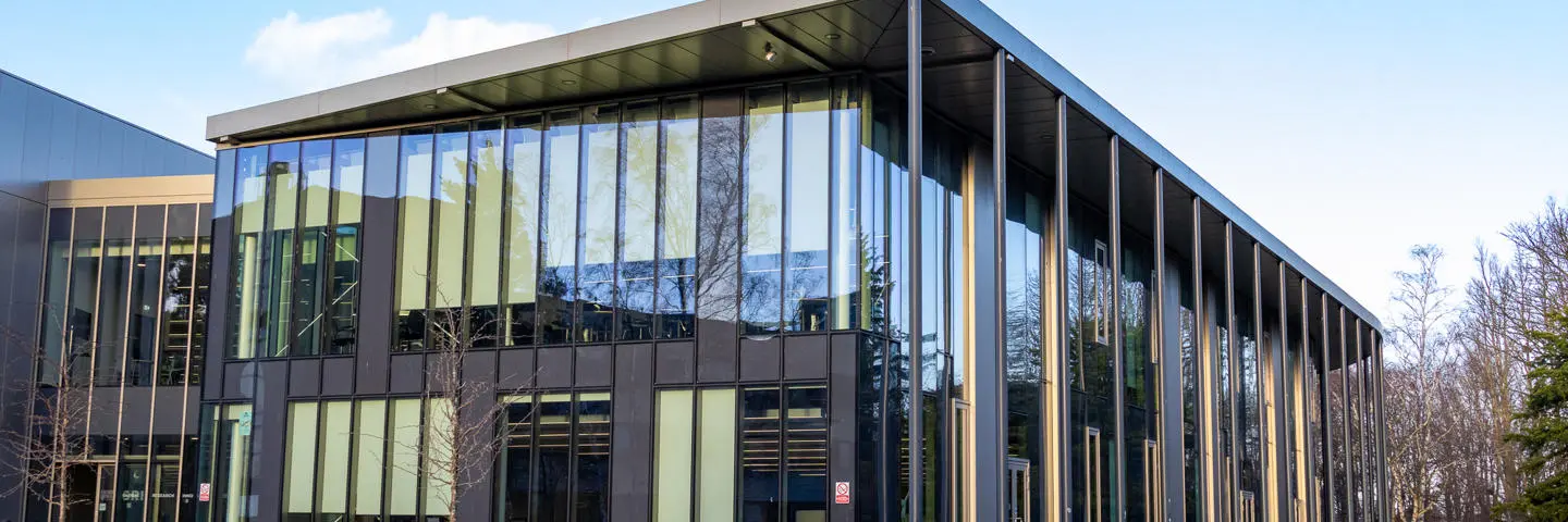 A glass modern building