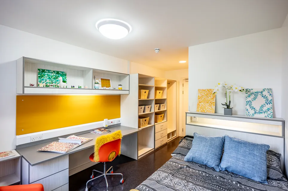 Contemporary standard room Student bedroom at the Borders Campus