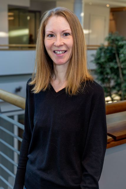 April Henning stood for a portrait photo 