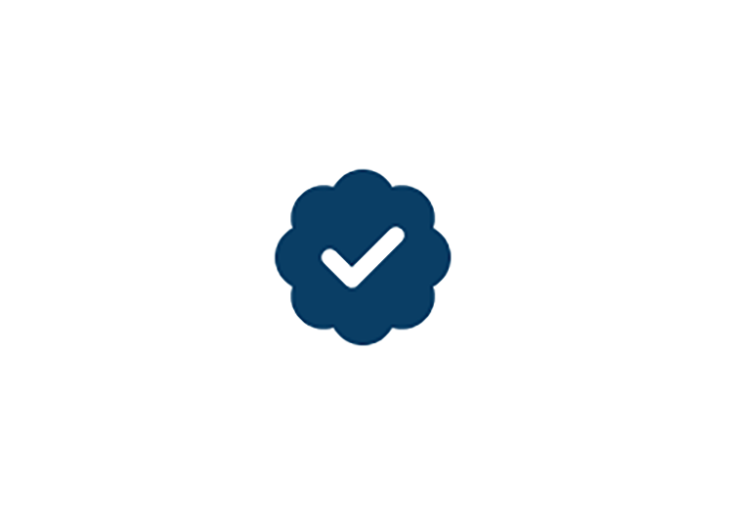 Icon with a tick