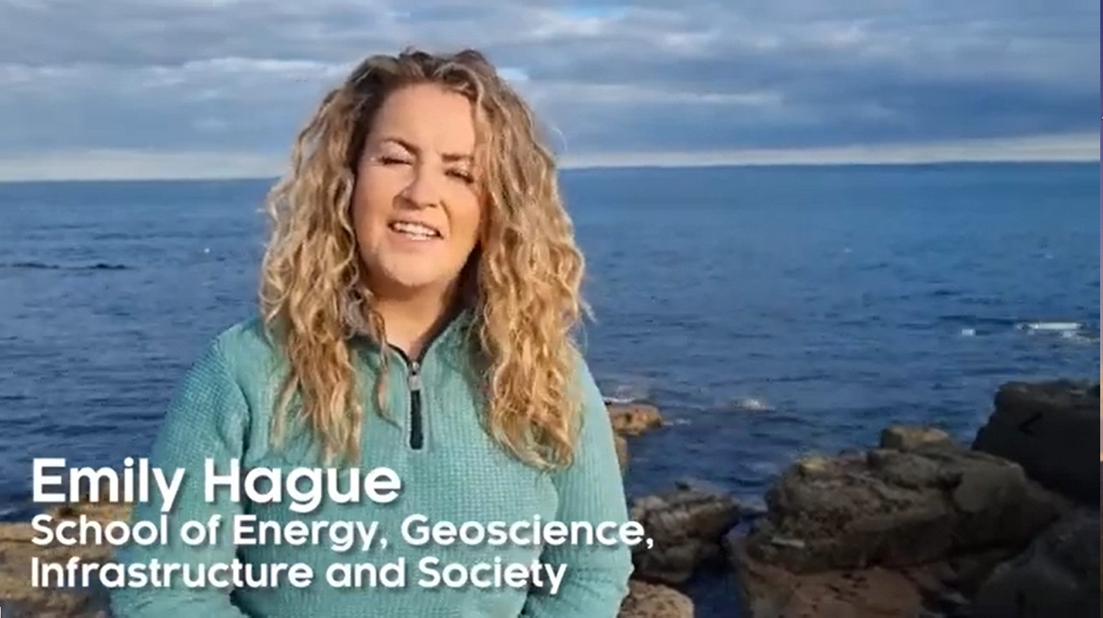 Emily Hague at the Scottish coast