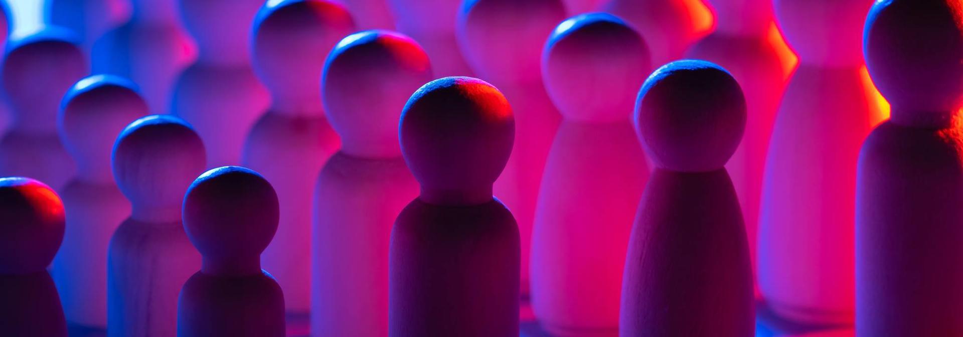 Abstract graphic of game pieces.