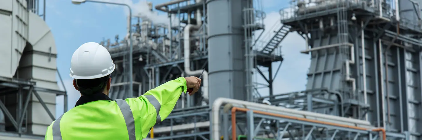 Industry worker in oil and gas