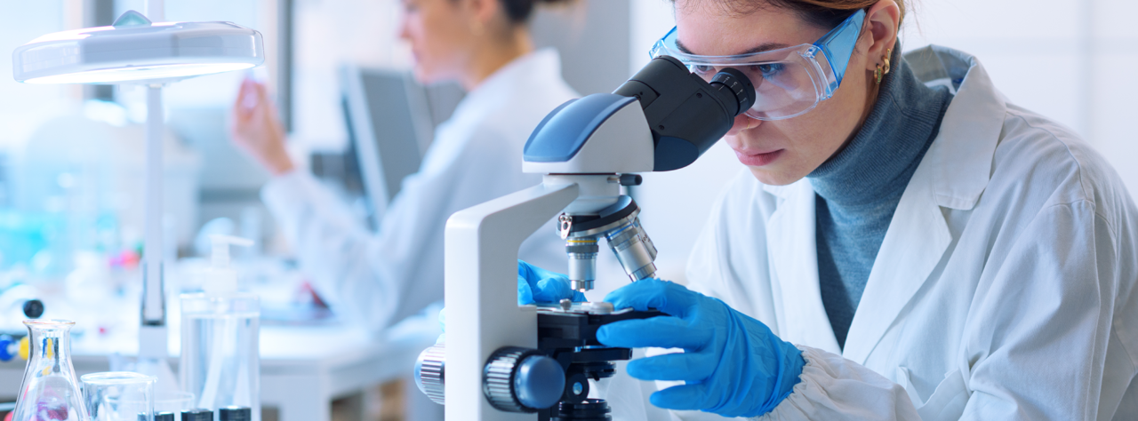 Researchers in a lab
