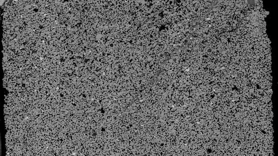 BSE stitched image of sandstone thin-section BSE stitched image of sandstone thin-section