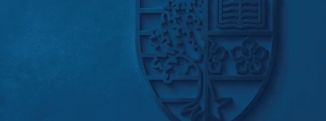 HW shield on solid blue