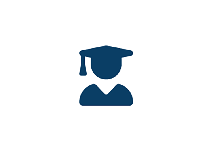 Icon of a student in a graduation hat
