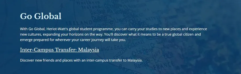 Go Global banner example from Heriot-Watt programme pages.