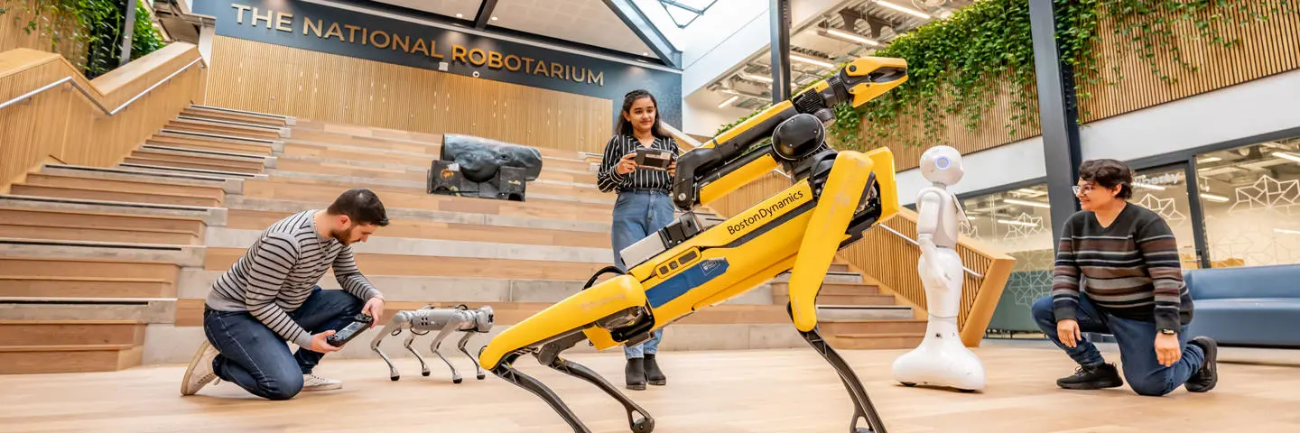 National Robotarium with robots and students.