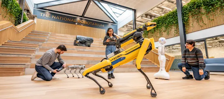 National Robotarium with robots and students.