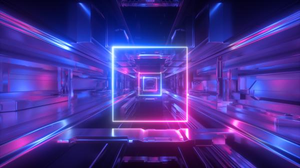 LED light inside of a machine