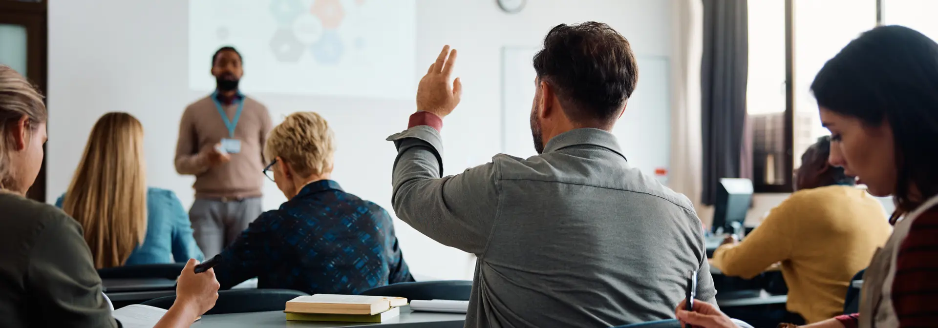 Students sitting in a class