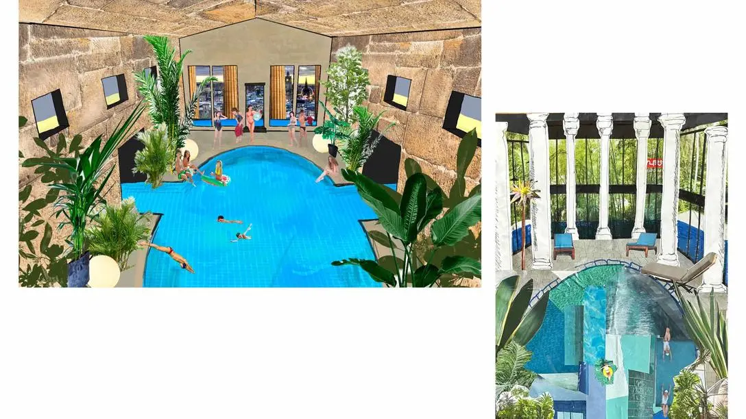 concept art of The Royal Edinburgh Bath House Redesign