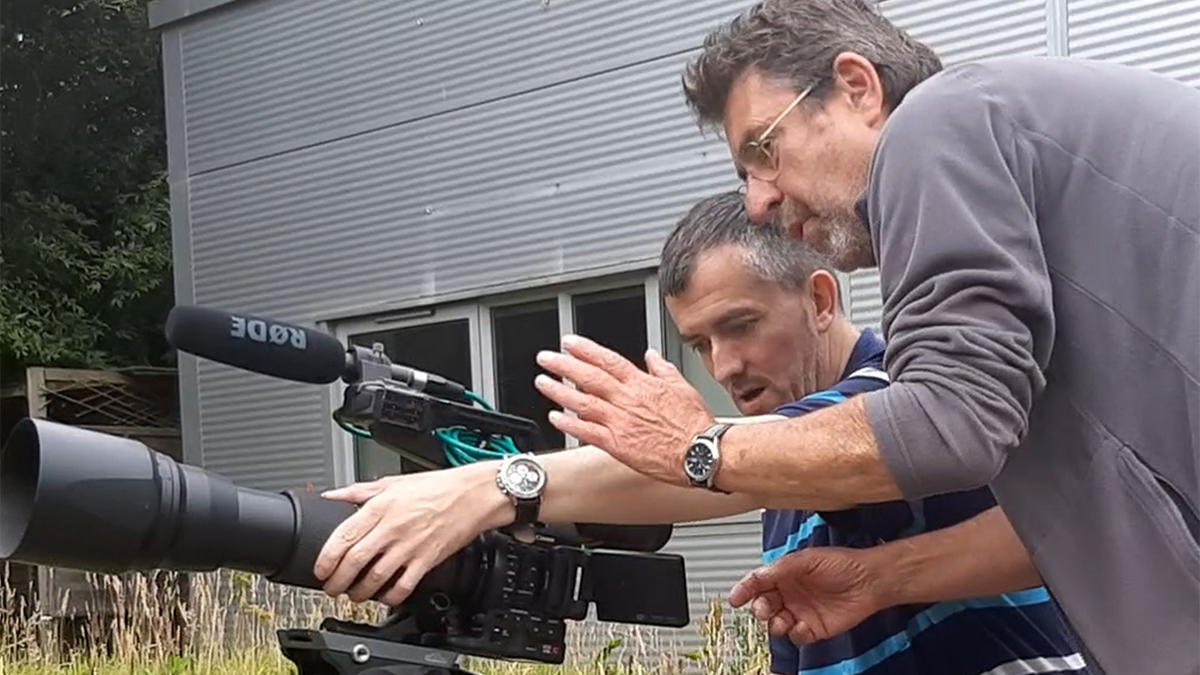 Christopher Cook of Iceberg Productions (left) with Ian Noble from The Untold Motion Picture Company.