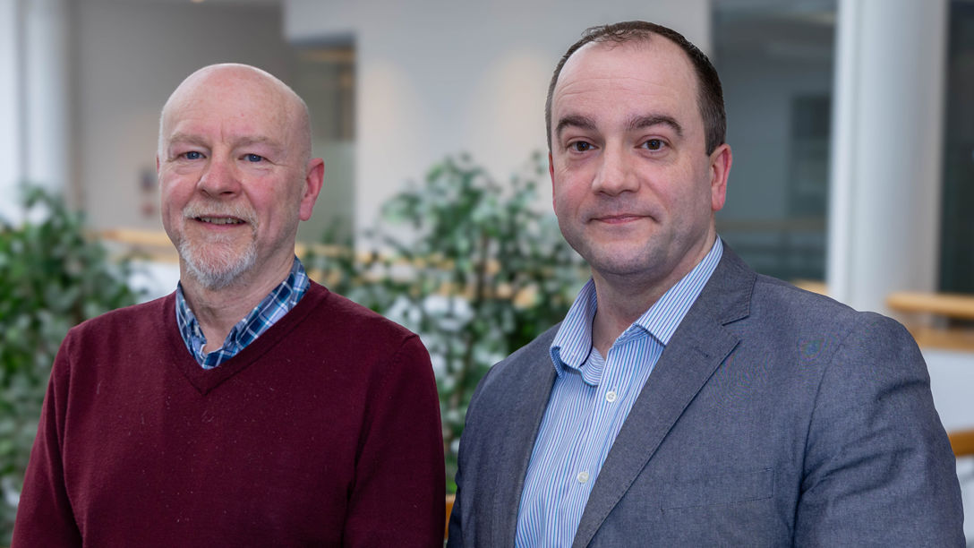 TransiT Programme Leads Professor Phil Greening (left), from Heriot-Watt University in Edinburgh, and Professor David Flynn from University of Glasgow.