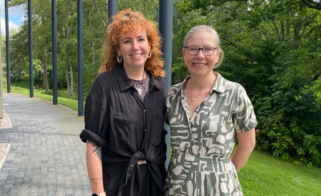 Professor Mary Stewart (right) and Bryony Nisbet from Heriot-Watt University.