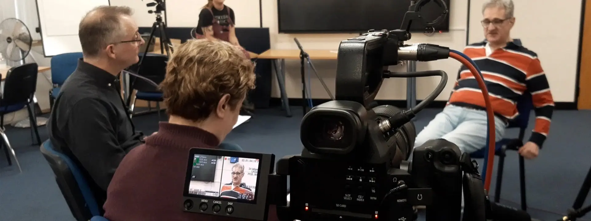 A person being interviewed