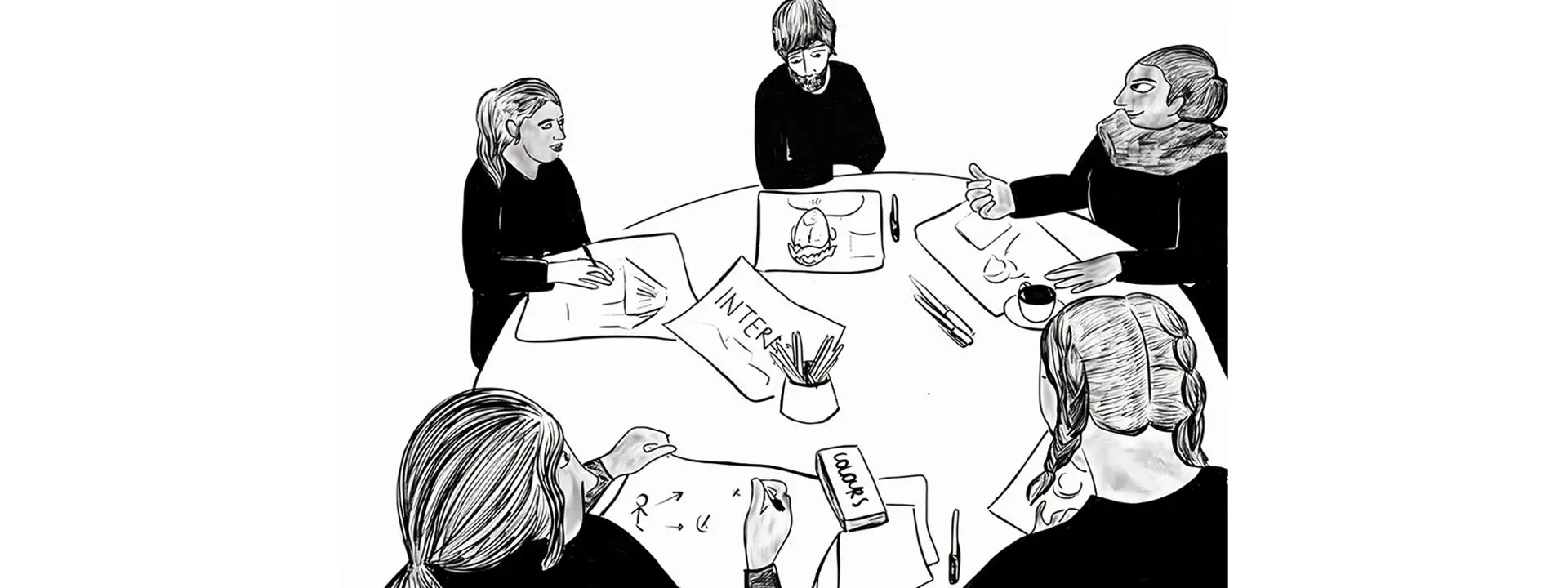 Drawing by Dr Letizia Bonanno from the University of Kent's mental health research project.