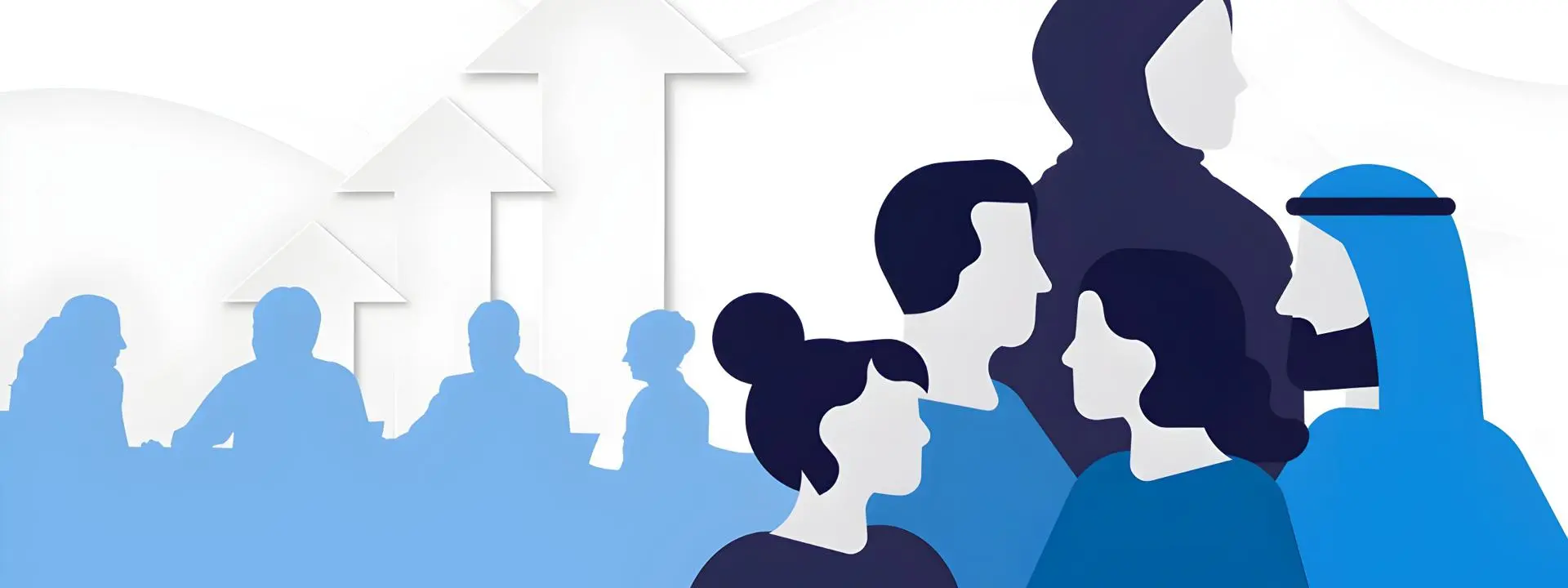 flat graphic illustrating signifying women in leadership