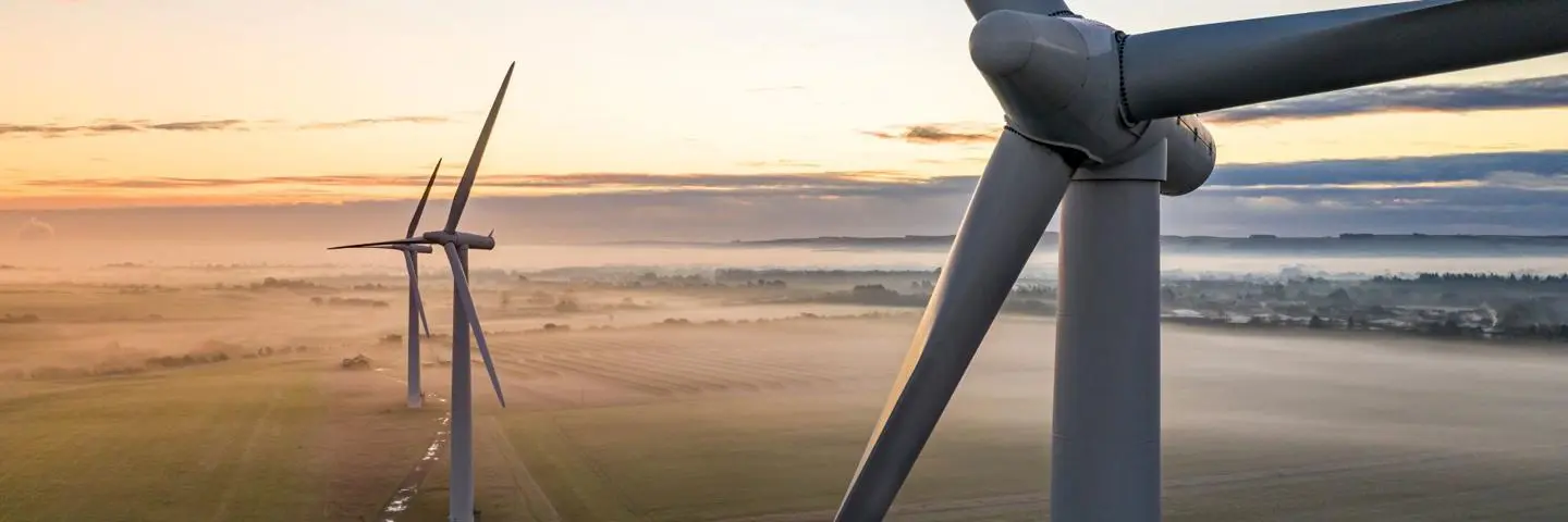 Windfarm at sunrise