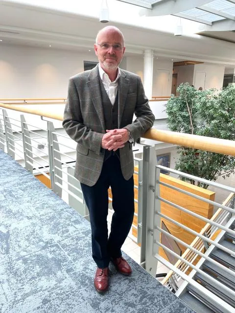 Professor Angus Laing Professor Angus Laing pictured standing within the EBS.