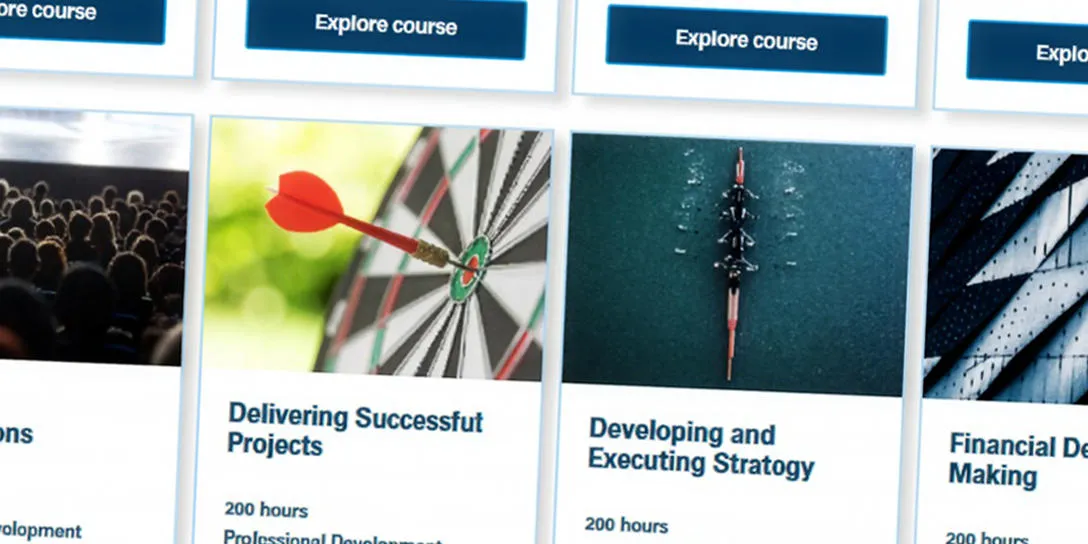 Visualisation of the different courses available to study.