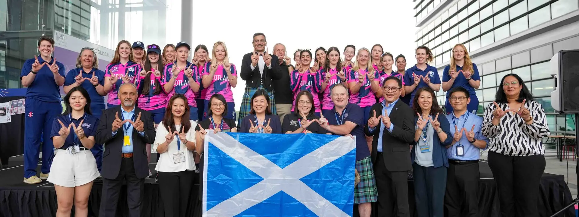 Heriot-Watt University sponsors Scotland's Under-19 Women's cricket team.