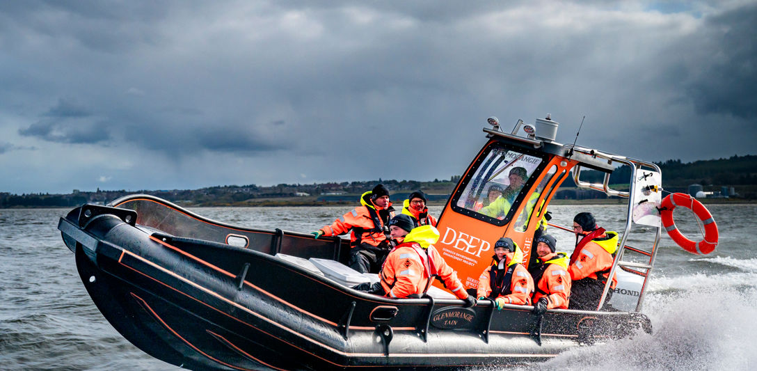 DEEP Boat on Dornoch Firth. Credit: Charné Hawkes Photography. DEEP Boat on Dornoch Firth. Credit: Charné Hawkes Photography.