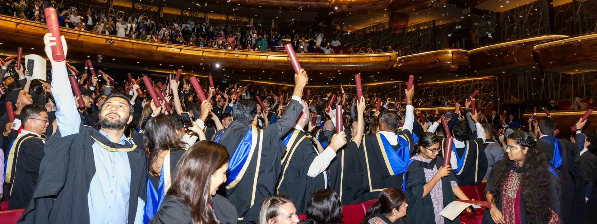 A graduation ceremony at Heriot-Watt University Dubai.