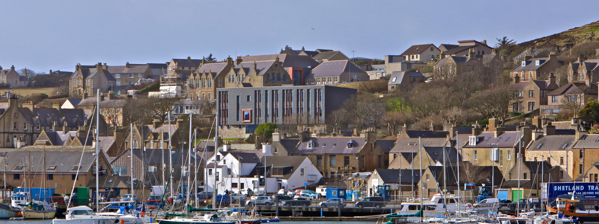 Orkney campus from distance.