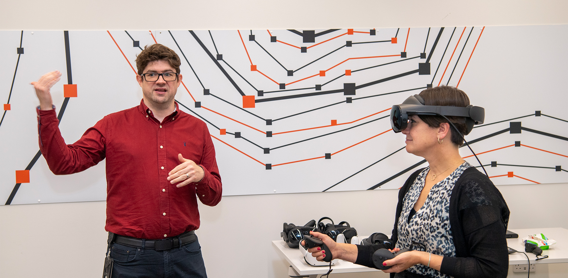 A technology demo at University of Glasgow's Mazumdar-Shaw Advanced Research Centre.