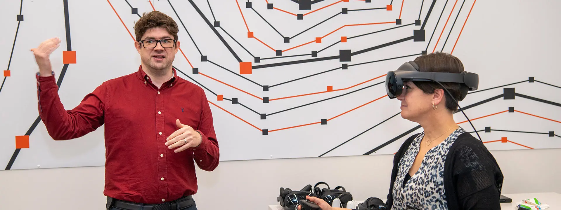 A technology demo at University of Glasgow's Mazumdar-Shaw Advanced Research Centre.