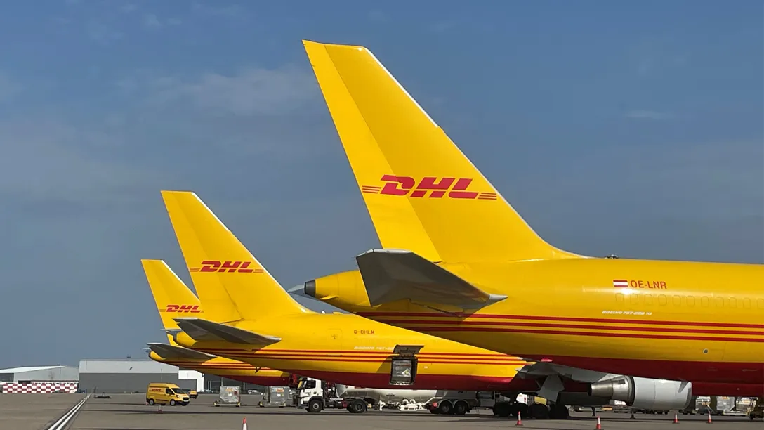 DHL aircraft at East Midlands Airport. Photo by East Midlands Airport.