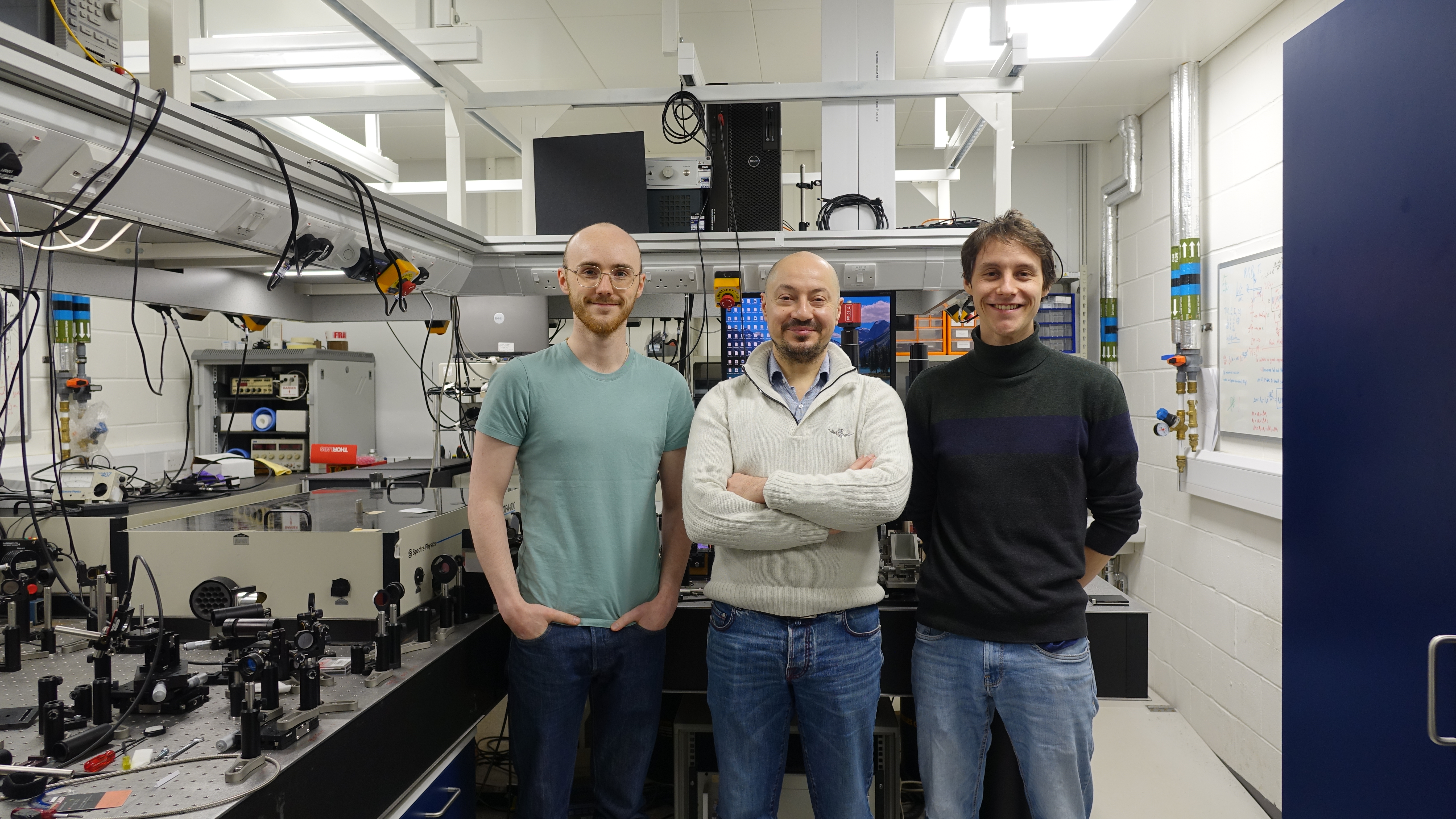 Dr Marcello Ferrera and his team in the lab