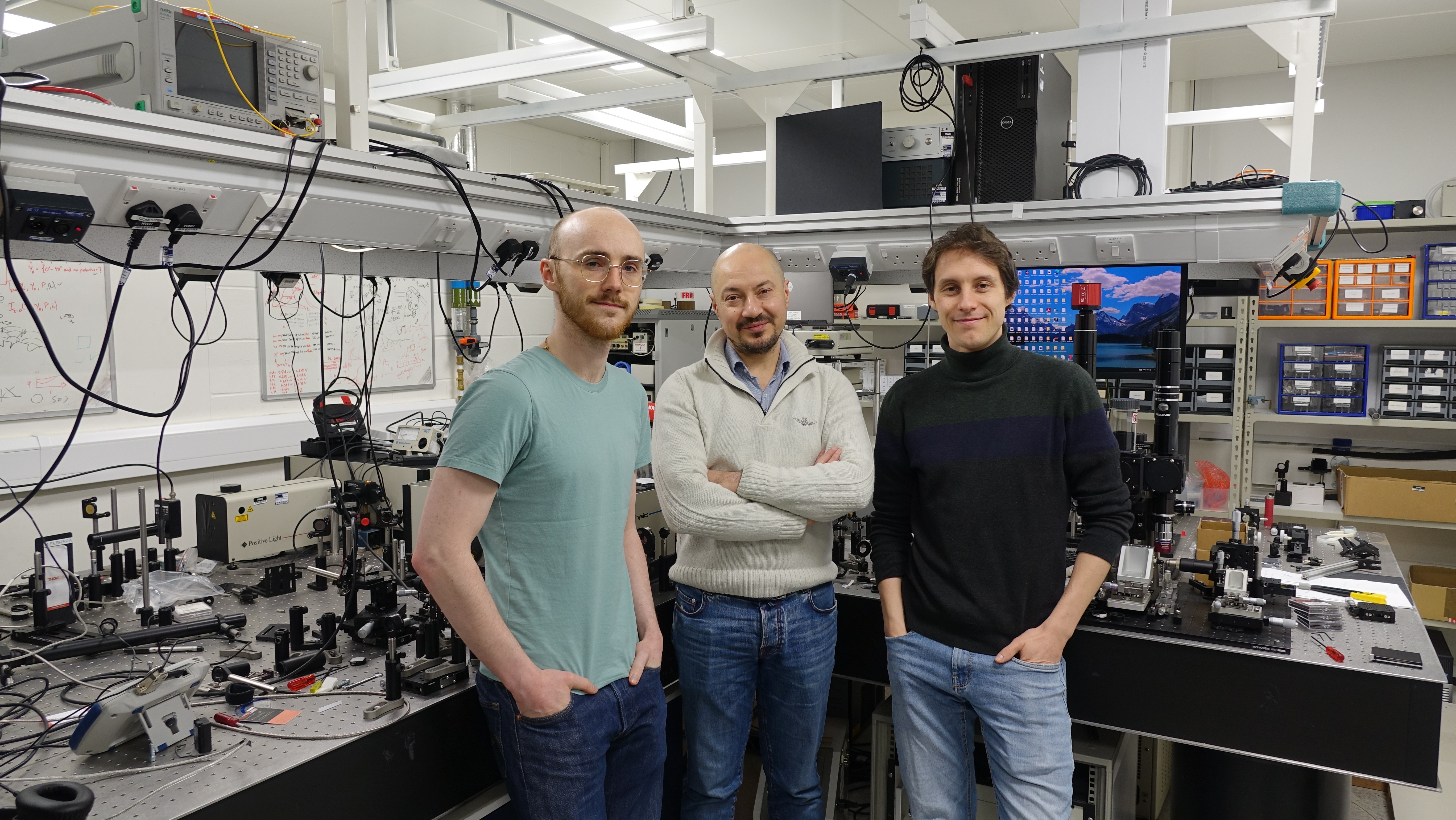 A team shot of the three scientists behind the latest discovery.