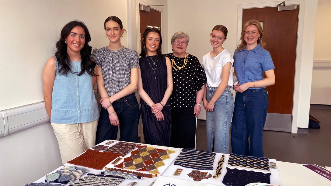 The winning and commended students in the project. From left to right: Megan Beattie, Grace Holden, Adele Gillespie, Shona Cook, Grace Nicoll and Jude Malone. The six winners and commended students in the Shetland Wool industry project.