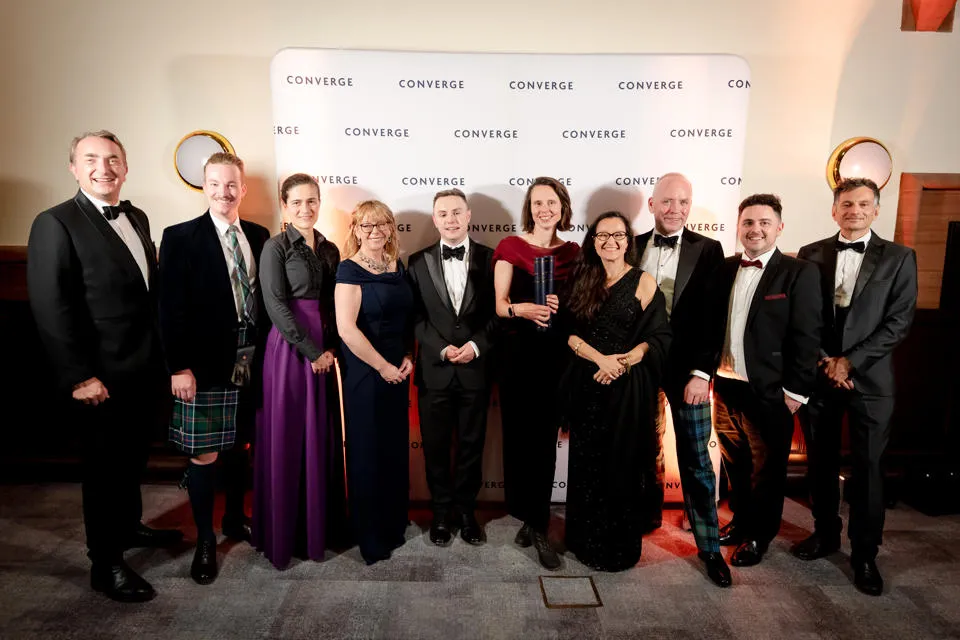 Members of the Heriot-Watt team at the Converge Awards 2026 with the University’s new Principal and Vice-Chancellor, Professor Nola Hewitt-Dundas. The Heriot-Watt University team, pictured with Principal and Vice-Chancellor, Professor Nola Hewitt-Dundas