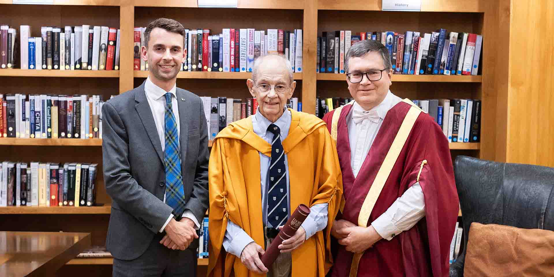 L-R: Andrew MacKinnon, Senior Development Executive, Iain Campbell and Professor Richard A. Williams.