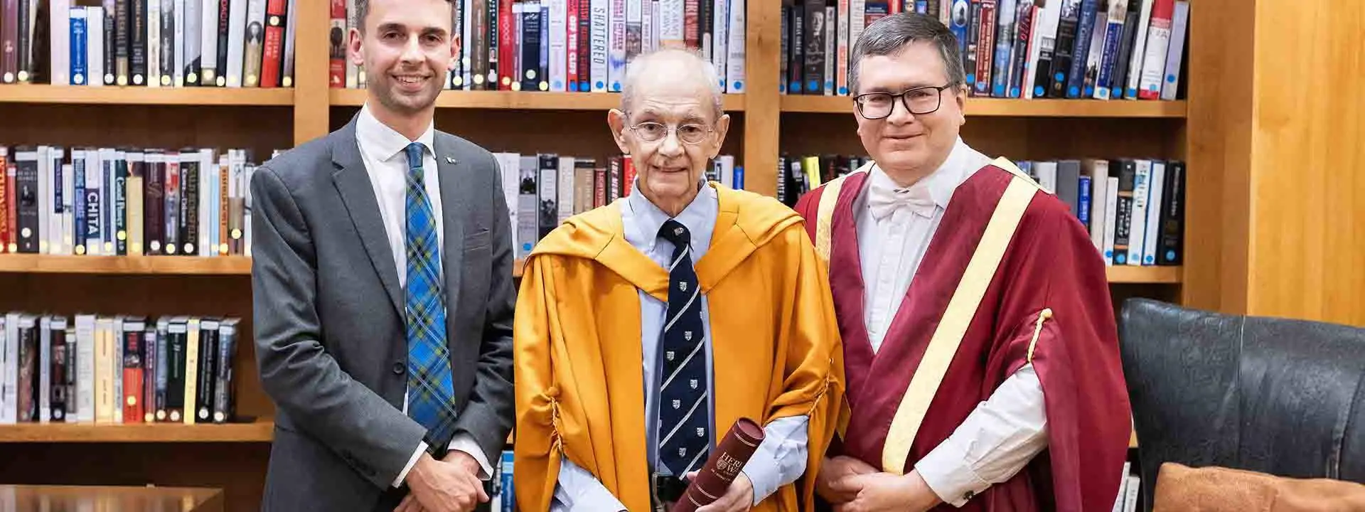L-R: Andrew MacKinnon, Senior Development Executive, Iain Campbell and Professor Richard A. Williams.