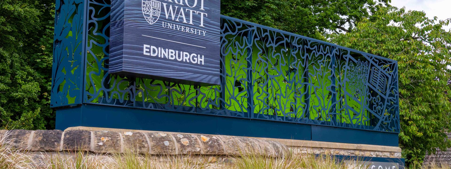 Edinburgh campus signage.